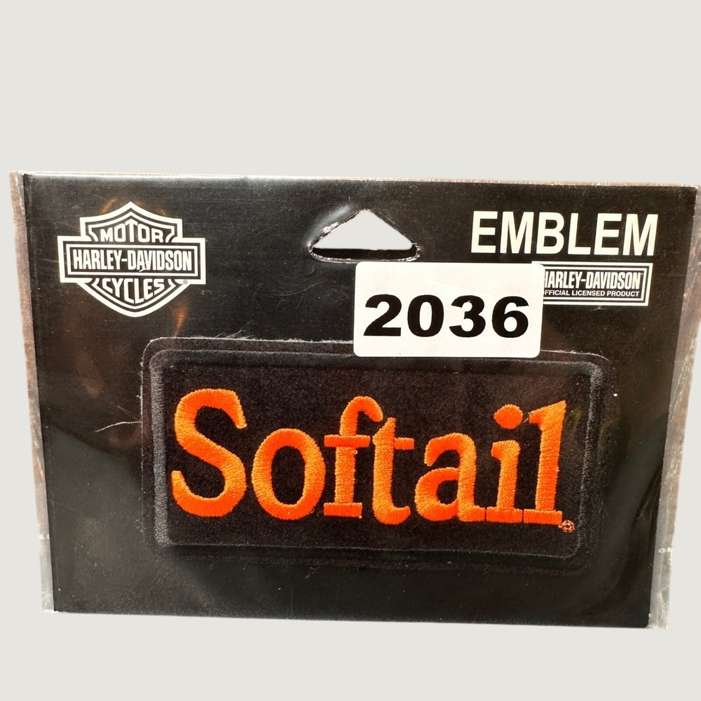 NEW 2007 Harley-Davidson 4" Softail Embroidered Sew-On Patch Emblem Blk Y2K Rare